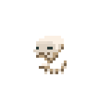 Skeletal snake pet sprite